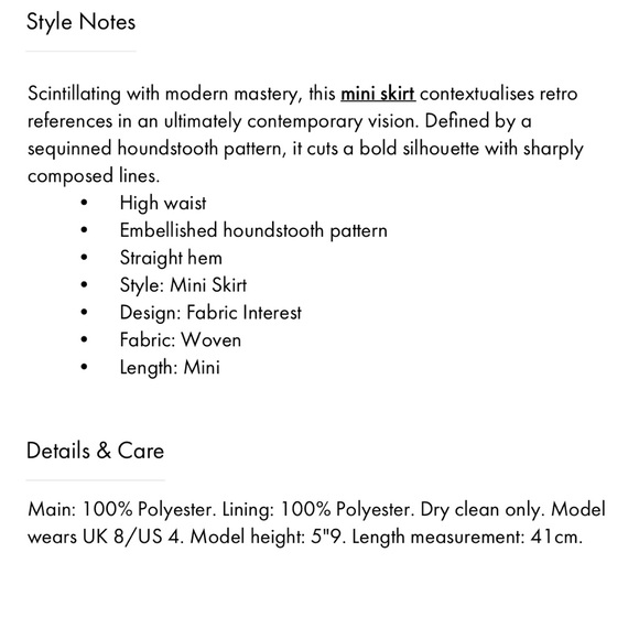 Houndstooth Sequin Mini skirt and jacket - Picture 6 of 7